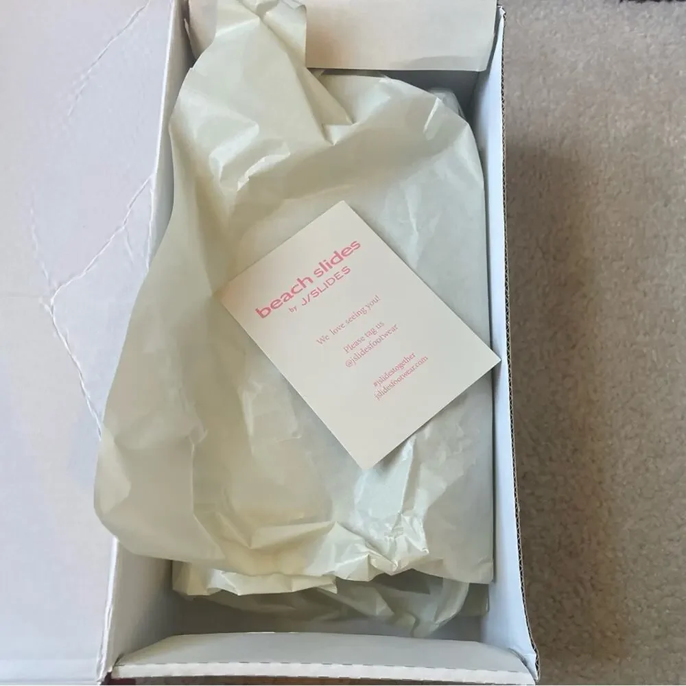 J Slides Squish Gray‎ Beach Slides Size 6 NWT
